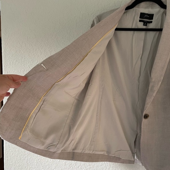J. Crew Parke Linen Blend Blazer Size 14 - Picture 9 of 11